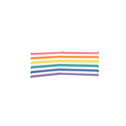 Windbreak 3 Poles Steel Polyester Color Stripes 240X80 cm Beach, Pool, Garden, Camping 10495