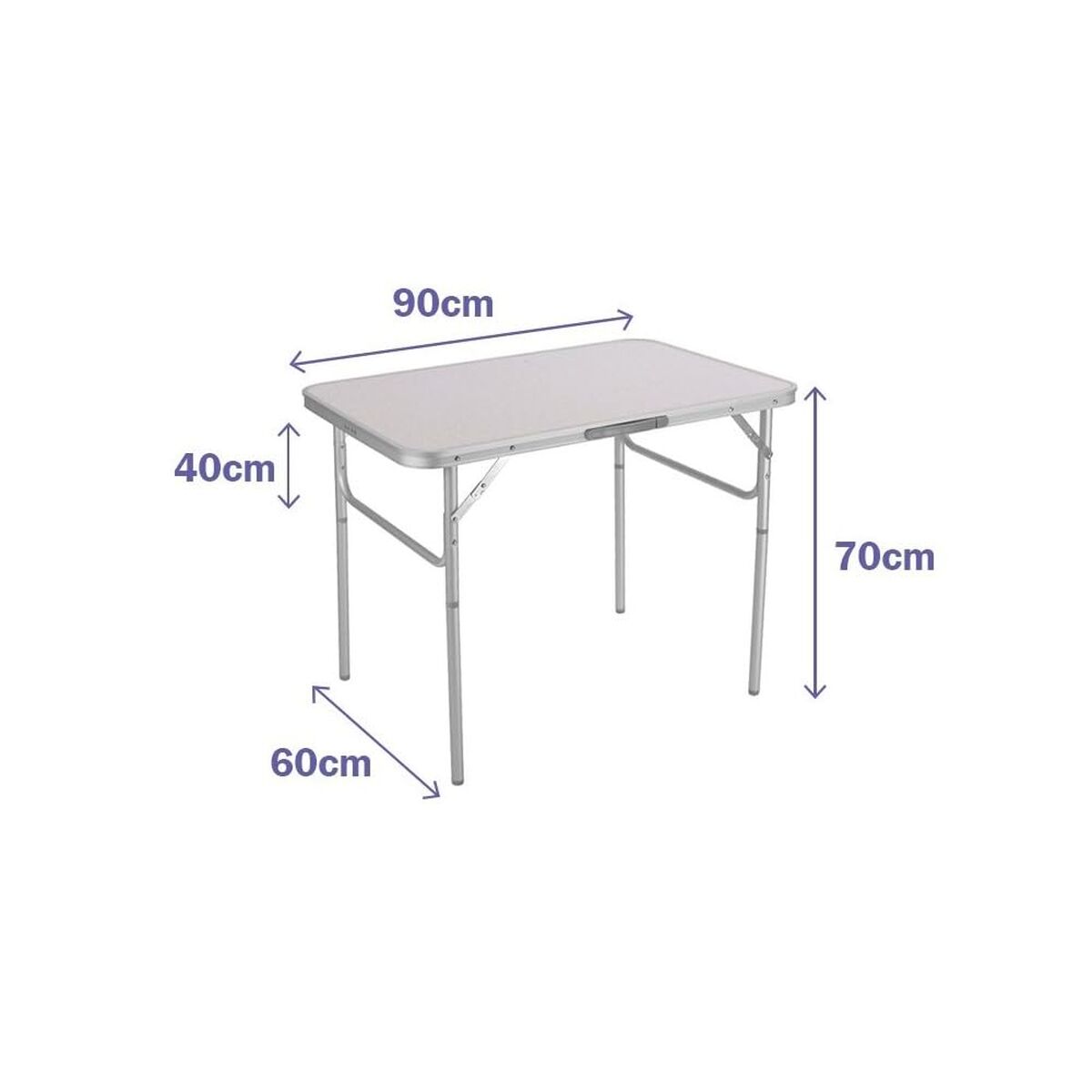 Folding Table Marbueno White 90 x 70 x 60 cm