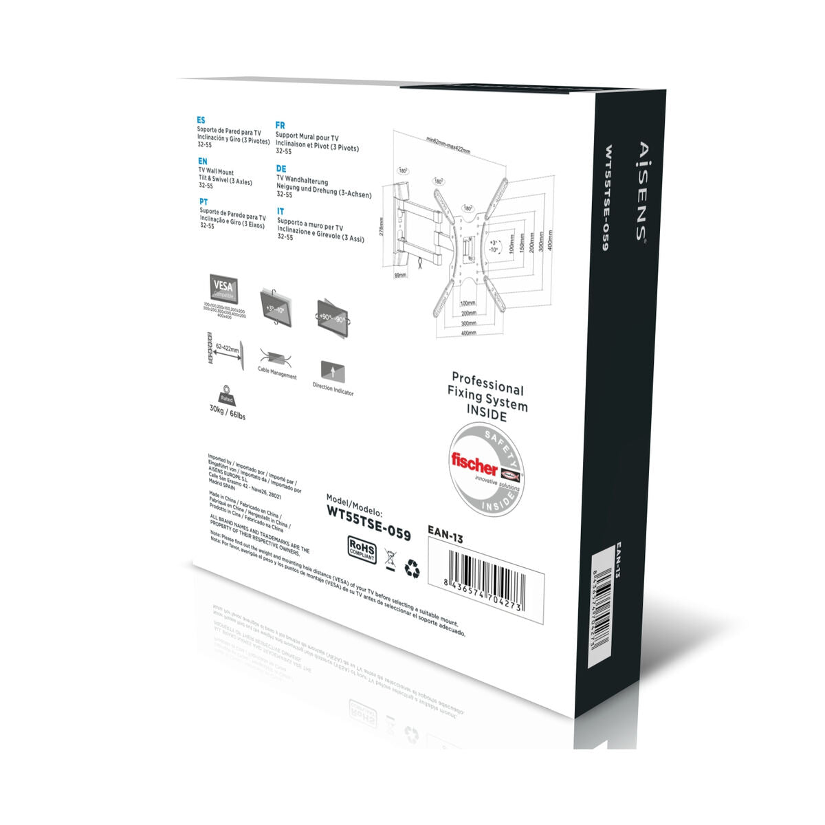 Aisens Wall Bracket Aisens Wt55Tse-059 32" 32"-55" Rotating Adjustable Television Monitor