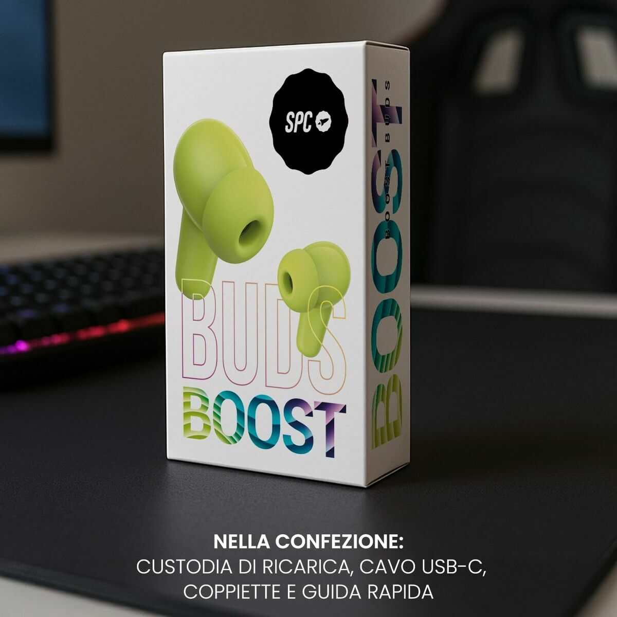 Spc Headphones Spc 4630Y Boost Buds Green