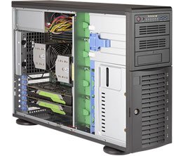 Barebone Server 4 U Tower Dual 3647 8 Hot-swap 3.5 1200W Redundant Platino Superworkstation 7049A-T — image 1