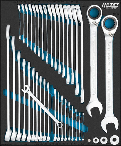 Hazet Set Of Keys 163D-9 42, Size 1 2 + 42 Pieces Key Poligonal With Función Trinquete Conmutable 163D-9/42 — image 1