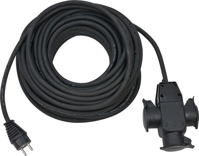 Brennenstuhl 1167820301 Alargo 25M 3 Salidas AC Outdoor Black — image 1
