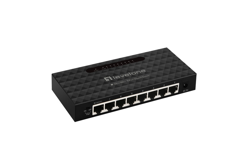 Level One Switch No Gestion 8P 10/100/1000 GEU-0821