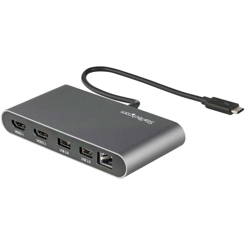 StarTech.com Mini Docking Station Thunderbolt 3 - Replicador Ports Laptop TB3 2 Monitores HDMI 4K And 60HZ - G