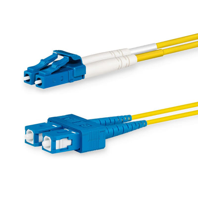 Lanview LVO231495 Cable Fibre Optic 10M 2X Lc 2X Sc OS2 Yellow — image 1