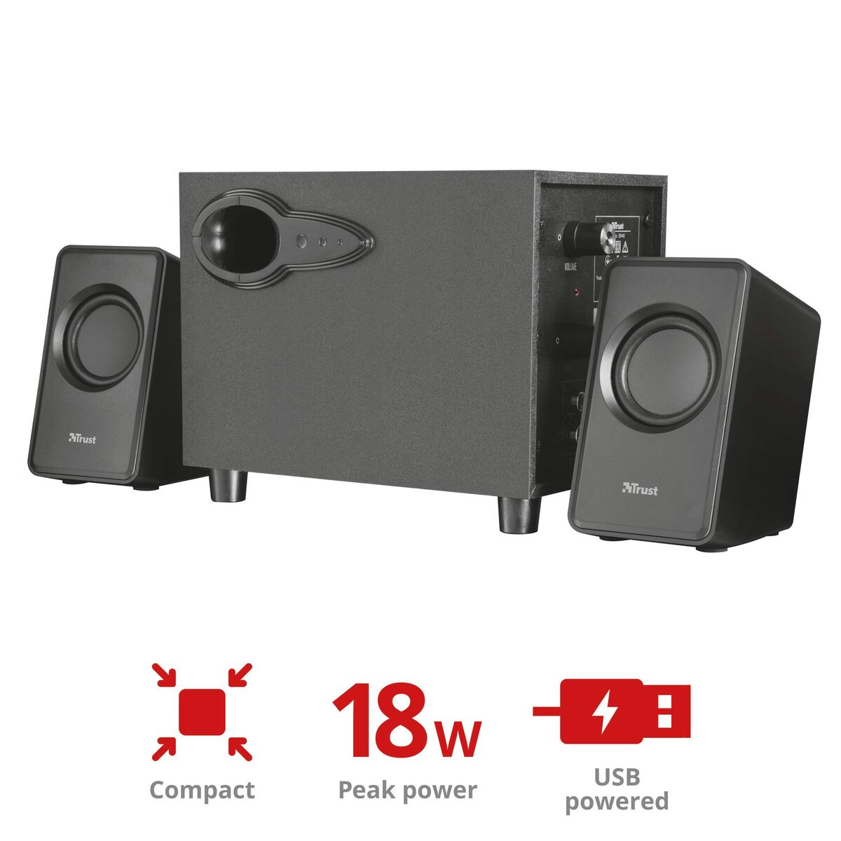 Trust Pc Speakers Trust Avora 2.1 Black
