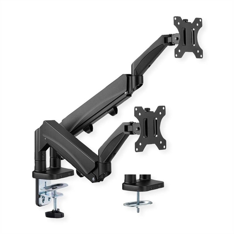 Arm Double Monitor LCD Assembly Desk Platzsparend Springfeder 6 Articulaciones