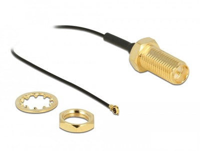 Delock Cable Antenna Rp-sma Female Am Einbau a Mhf® 4 Male 0.81 35CM — image 1