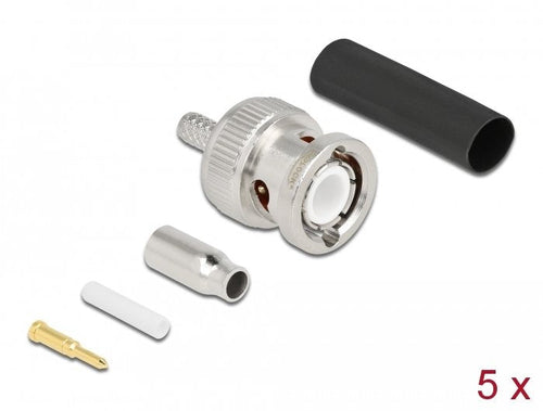 Delock BNC Connector Male Crimpar RG-174 RG-316 With Passendem Tubo Termorretráctil — image 1
