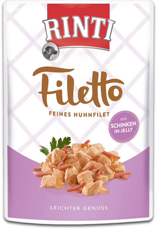 Rinti Filetto Chicken Fillet With Ham - Comida Húmeda Perros - 100G