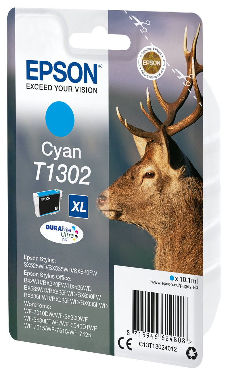 Epson Genuine Ink T1302 XL High Capacity Cyan