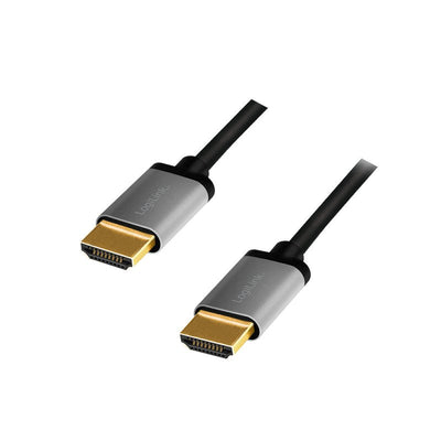 Logilink CHA0100 HDMI Cable a/M To a/M 4K/60 HZ Alu Black/Grey 1M — image 1