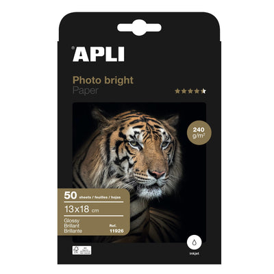 Apli Paper Fotografico Photobright 13 X 18CM 240G 50 Hojas — image 1