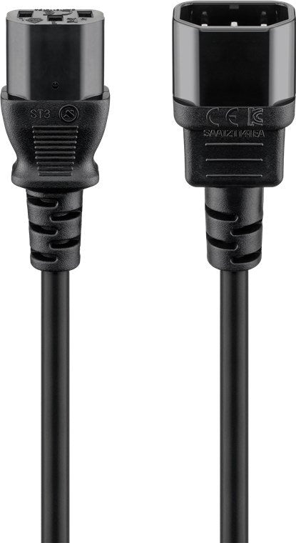 Goobay Nk 100 S-300 Cable Power C14 C13 3M Black