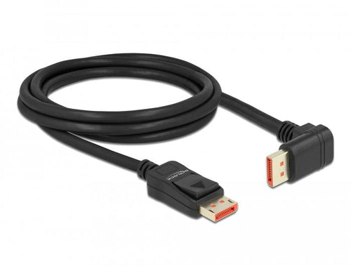 Delock DisplayPort Cable Connector Male Recto a Connector Male 90° Abajo Angulado 8K 60 HZ 2M — image 1
