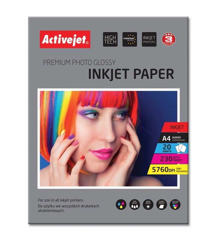 Activejet AP4-230G20 (A4 20 Copias) Paper Glossy