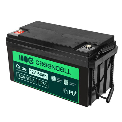 Green Cell Battery Mantenimiento Libre Cube Agm Vrla IP54 12V 65AH Cortacéspedes, Scooters, Barcos And Chairs  — image 1