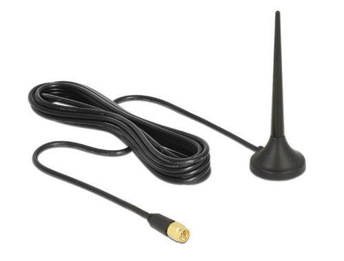 Delock 12416 Antenna LTE / Gsm / Umts Male Sma 3 dBi Omnidirectional Fixed With Base Magnética And Cable Conne — image 1