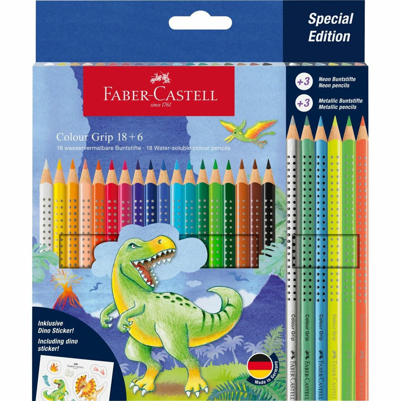 Faber-castell Pencil Colour Grip Dino 18 + 6