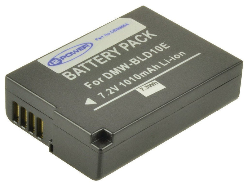 2-POWER Battery Digital 7.2V 900MAH Panasonic DMW-BLD10 DBI9966A