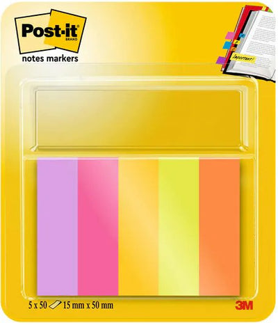 Post-it Pack 5 Blocs 50 Marcadores Reposicionables - Forma Rectangular - Colours Surtidos — image 1