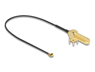 Delock 12036 Antenna Cable Rp-sma 90° Pcb Mampara Female a I-pex Inc., Mhf® I Male 1.13 25CM Length Hilo 15MM — image 1