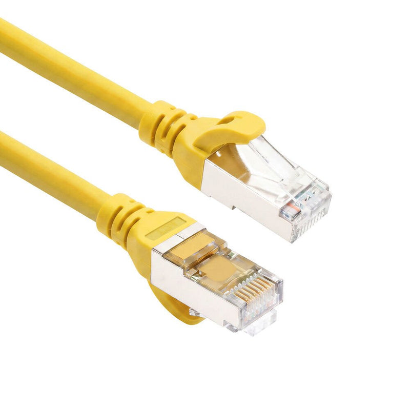 Yellow 10 Meters Tpe S FTP CAT.6A Ultra-flex Patch Cable Snagless With RJ45 Connectors