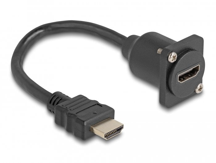Delock Cable Type D HDMI Male HDMI Female Black 20CM 87966