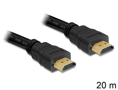 Delock HDMI Cable HDMI Type a Standard 20M Black — image 1