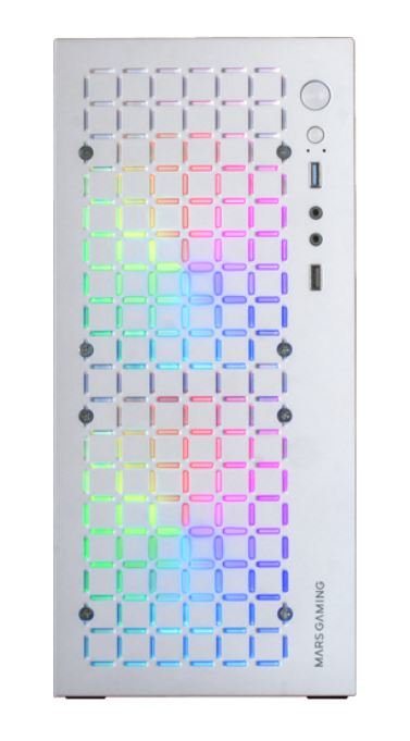 Mars Gaming Box Minitorre microATX Mccore White INT:3X3'5,3X2'5/1XUSB3.0/1XUSB2.0/ Audio In/Out/ Window Side C — image 1