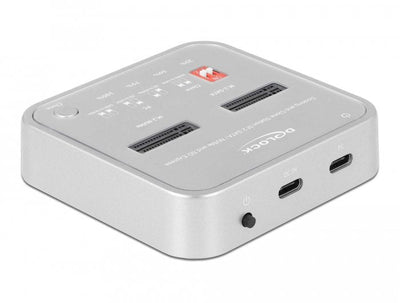Delock Dockingmation M.2 NVMe SSD + M.2 SATA SSD SD Express — image 1