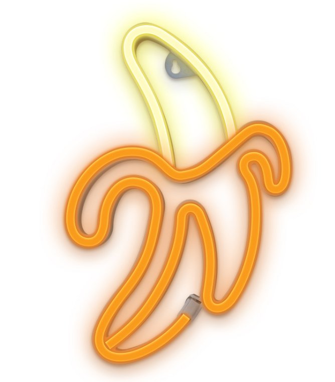 Forever Lamp Neon LED Banana White Yellow