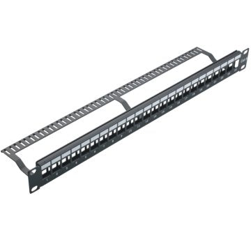 Wp Patch Panel 24 Ports RJ45 UTP - 1U Idc Without Apantallar - Black