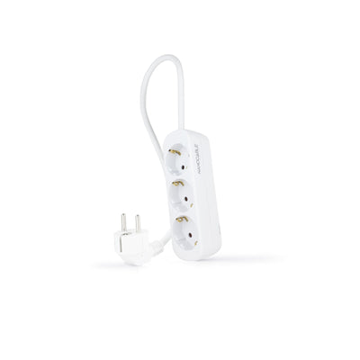 Nanocable Power Strip 3 Sockets - 1.4M - White — image 1