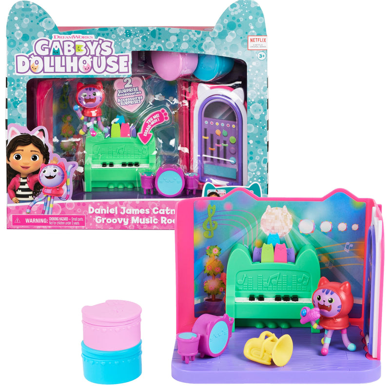 Spin Master Room Deluxe Gabby's Dollhouse - Sala Música Groovy, Telón Fondo 6065830