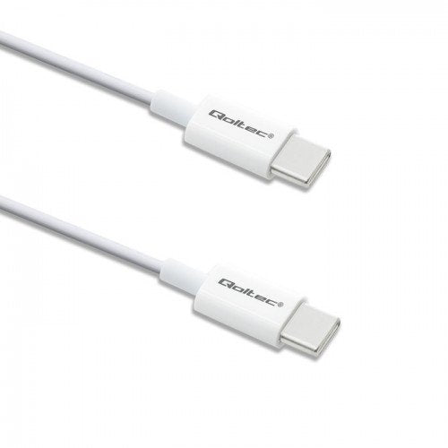 Qoltec 52359 USB 2.0 Type-c USB Cable 2.0 Type-c 60W Qc 3.0 Pd 1M White
