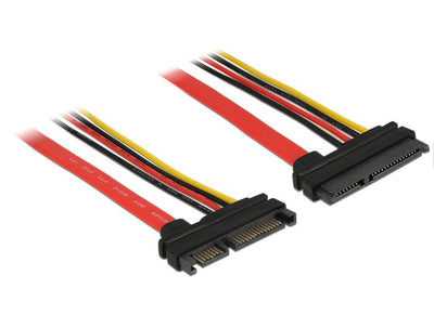 Delock 83803 Plug 22 Contactos SATA 6GB/S With Alargador Socket 22 Contactos SATA (5V + 12V) 30CM — image 1