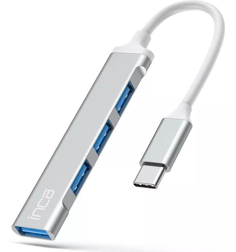 Inca Hub IUSB-04TX Interfaz USB Type-c 5000 Mbit/S Silver White