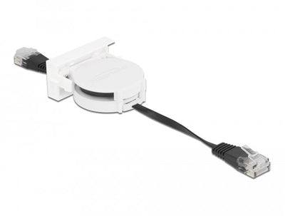Delock Cable Retractable Network Easy 45MÓDULO RJ45 CAT.5E Black — image 1