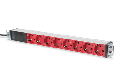 Digitus DN-95410-R Unit Distribución Energía (pdu) 1U Black 8 Salidas AC — image 1