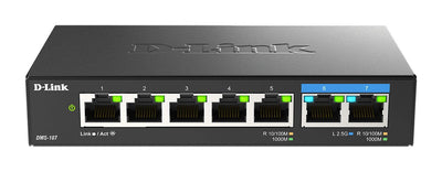 7-PORT Multi-Gigabit Unmanaged Switch- 5 X 10/100/1000Mbps Ports- 2 X 10/100/1000/2500Mbps Ports- Auto Mdi/Mdi — image 1