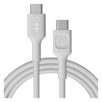 Green Cell USB-C To USB-C Cable Powerflex 100W 2M White - Silicone — image 1