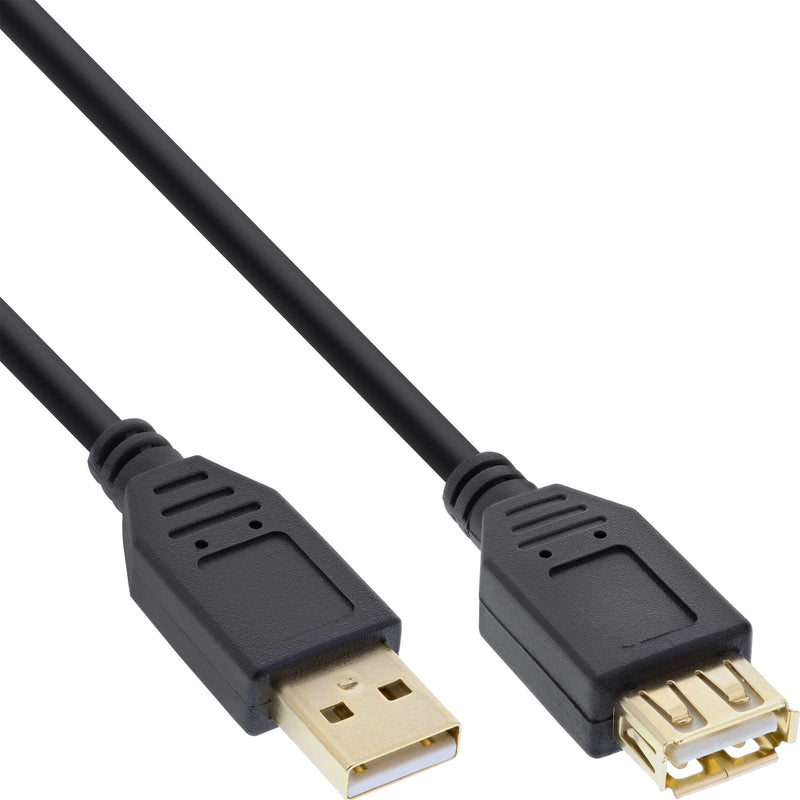 Inline Cable Extensión USB 2.0 Type a Male a Female Black 1,5M