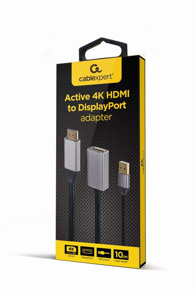 Gembird Active 4K HDMI Male To DisplayPort Female Adapter Black — image 1