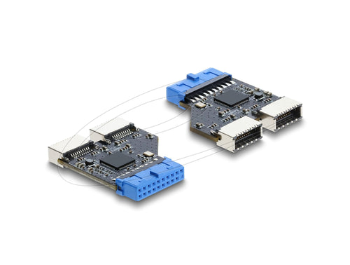 USB 5Gbps Hub 20 Pin Connector Female Poste a 2 X USB 5Gbps Type And Key a Connector Female — image 1