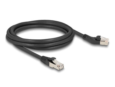 Delock RJ45 Network Cable CAT.6A S/FTP Machot a Male Gerade 2M Black — image 1