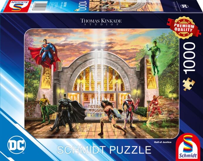 Puzzle 1000 Pieces Liga Justicia DC - Hall Of Justice Thomas Kinkade Studios 58788