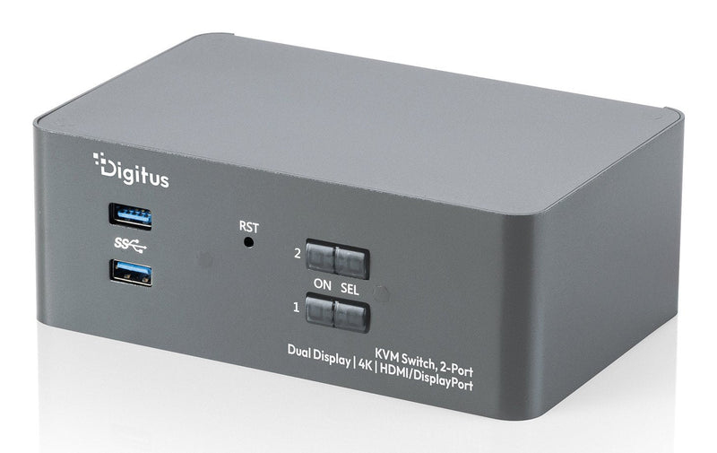 Digitus KVM Switch, 2-PORT, Dual-display 4K, Display / HDMI