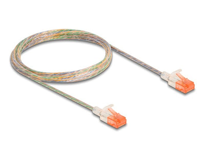 Delock RJ45 Network Cable CAT.6A U/UTP Slim 2M Transparent — image 1